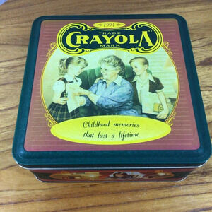 Vintage Crayola 1994 Square Collectible Tin